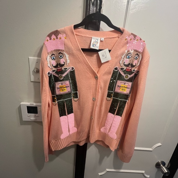 QUEEN OF SPARKLES Pink Nutcracker Sweater - Picture 6 of 6